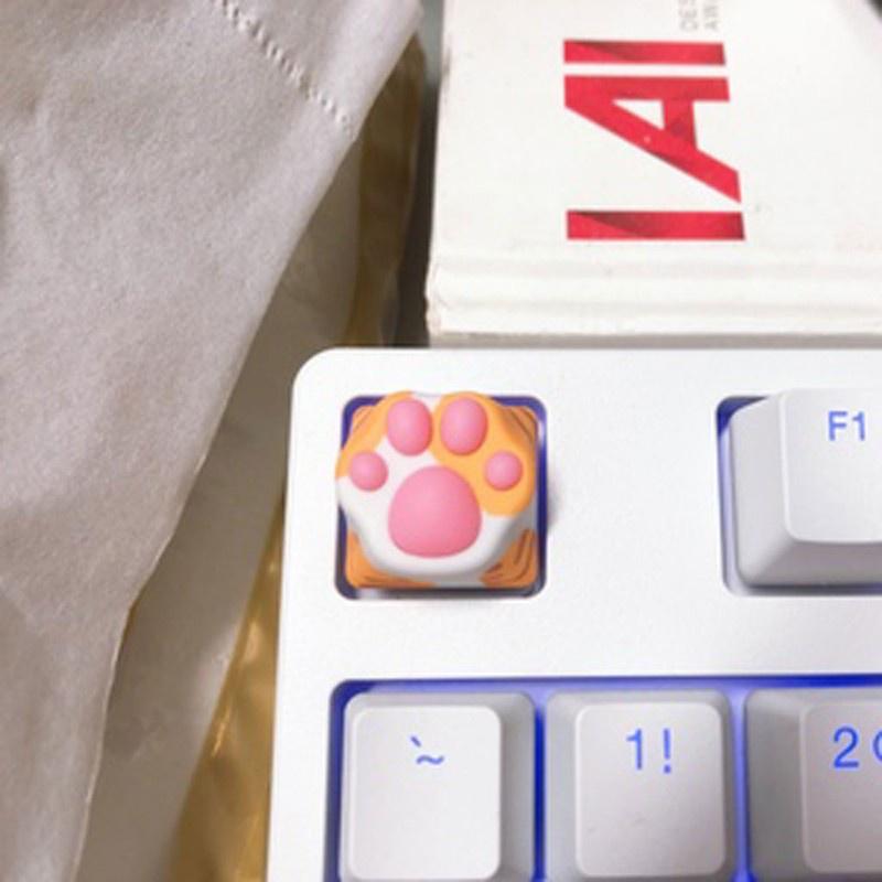 HSV Personality Customized Aluminum Silicone Kitty Paw Artisan Backlight Keycap Cat Paws Pad Keyboard keyCaps for Cherry MX Switches