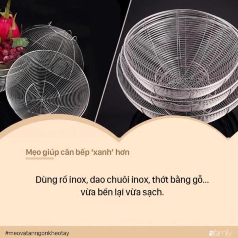 Rổ nan thưa inox bền đẹp không rỉ nhiều cỡ