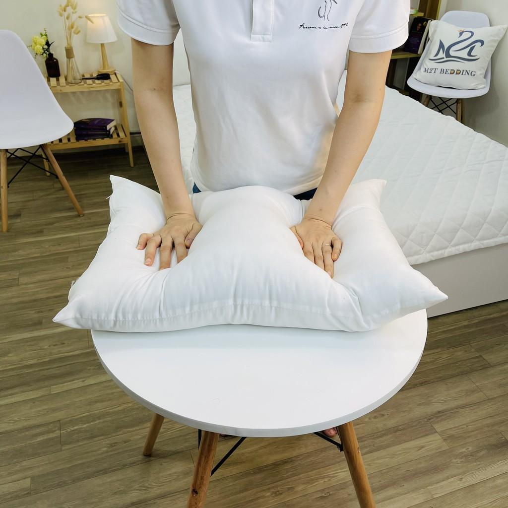 Ruột gối hơi bông gòn M2T Bedding trắng tinh khiết gối đầu nằm êm ái hỗ trợ đầu và cổ