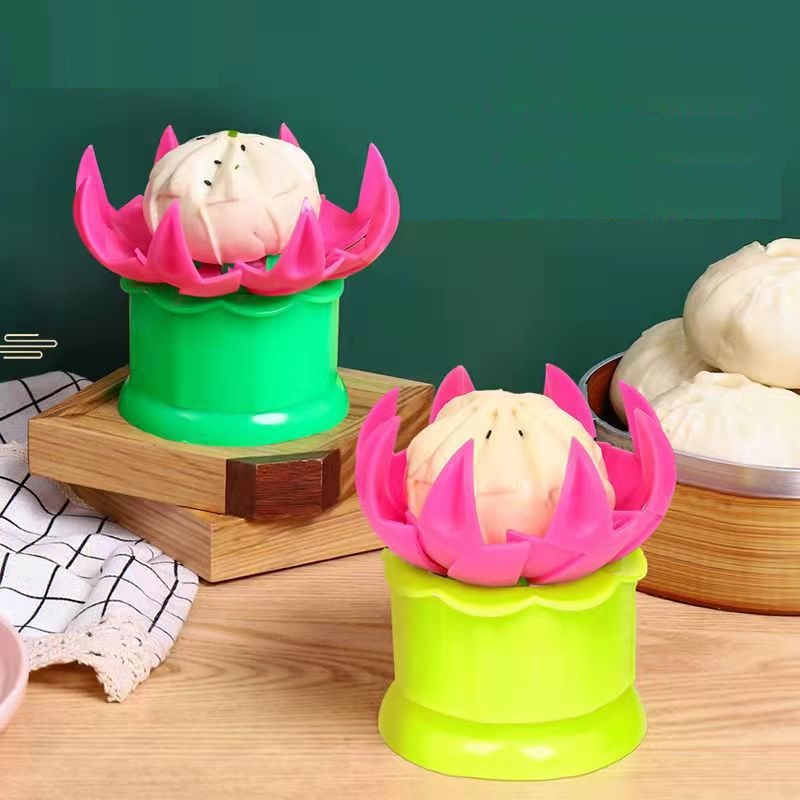 Khuôn Bánh Bao Tạo Hình Hoa Sen 8 Cánh Độc Đáo - Hàng Chính Hãng