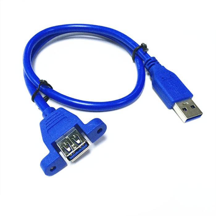 Phong cách mới nhất được cố định bằng tai Cáp nối dài USB3.0 nam sang nữ máy tính Đĩa U card mạng đĩa cứng chuột kéo dài cáp dữ liệu