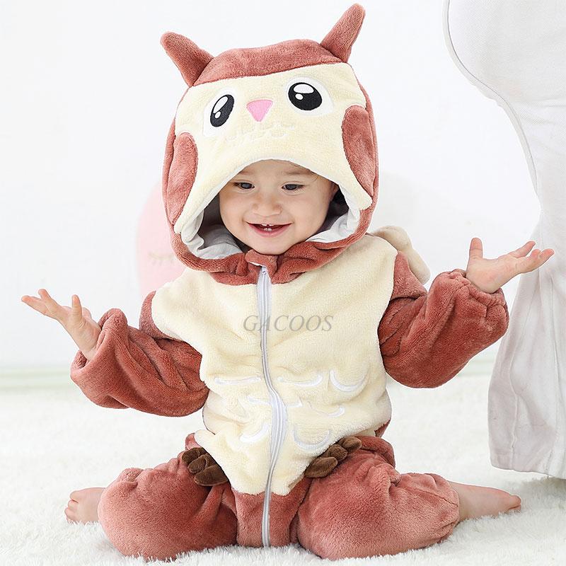 Trẻ Sơ Sinh Bé Gái Quần Áo Hoạt Hình Liền Quần Onesie Dép Nỉ Cho Bé Gấu Trúc Thỏ Trang Phục Động Vật Bé Sơ Sinh Rompers Jumpsuit Kigurumi