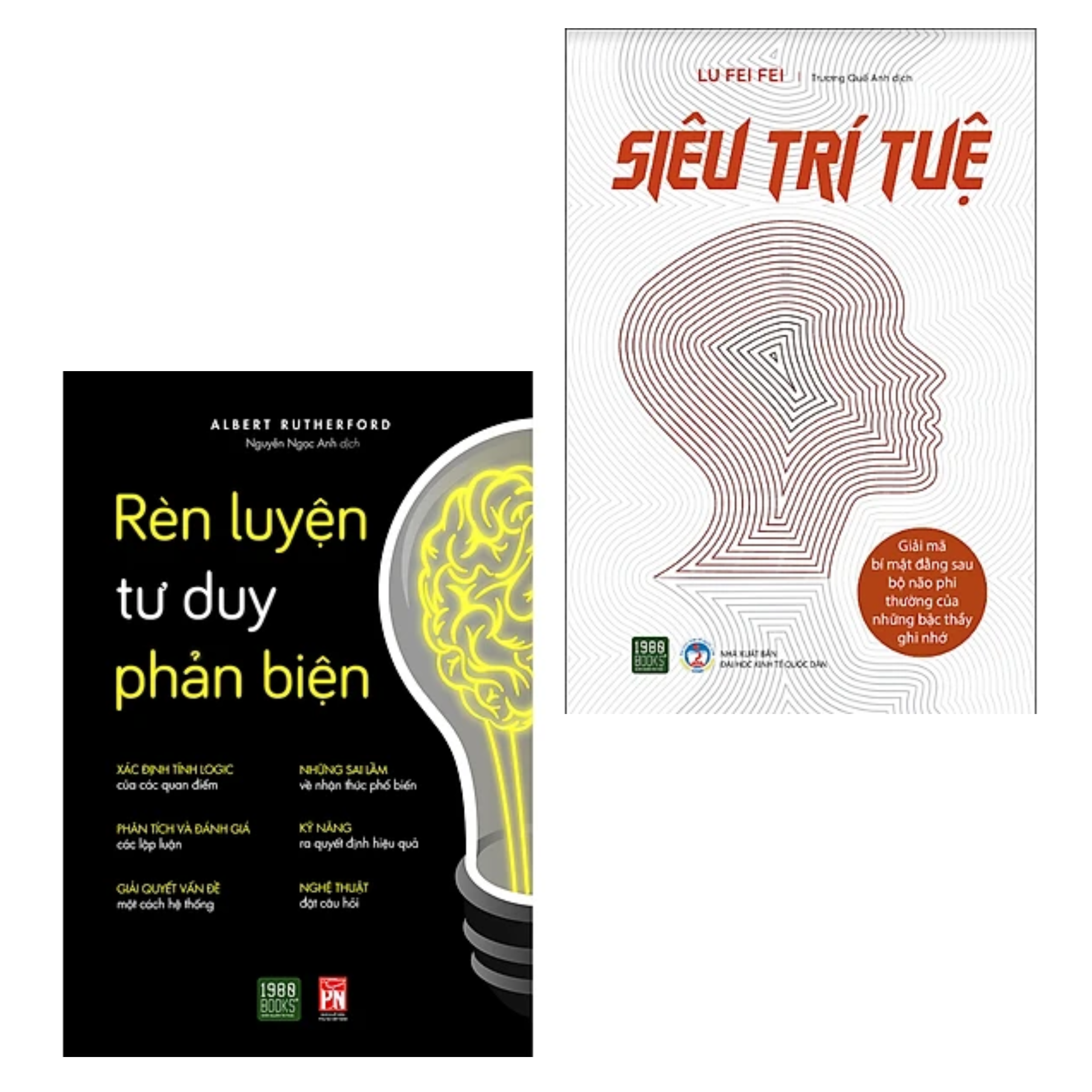 Combo 2Q Sách Tư Duy - Kĩ Năng Sống : Siêu Trí Tuệ - Giải Mã Bí Mật Đằng Sau Bộ Não Phi Thường Của Những Bậc Thầy Ghi Nhớ + Rèn Luyện Tư Duy Phản Biện