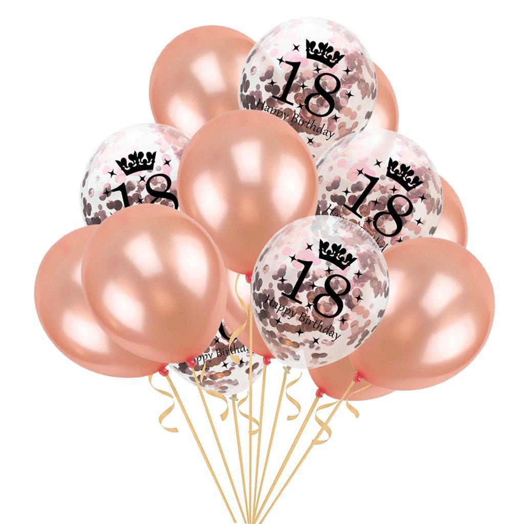 Happy Birthday Digital Confetti Latex Balloon Birthday Decor