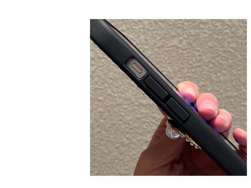Ốp lưng đính đá ngọc trai chữ C cho iphone 14 pro max , 13 pro max rất đẹp bảo vệ camera - hàng chính hãng