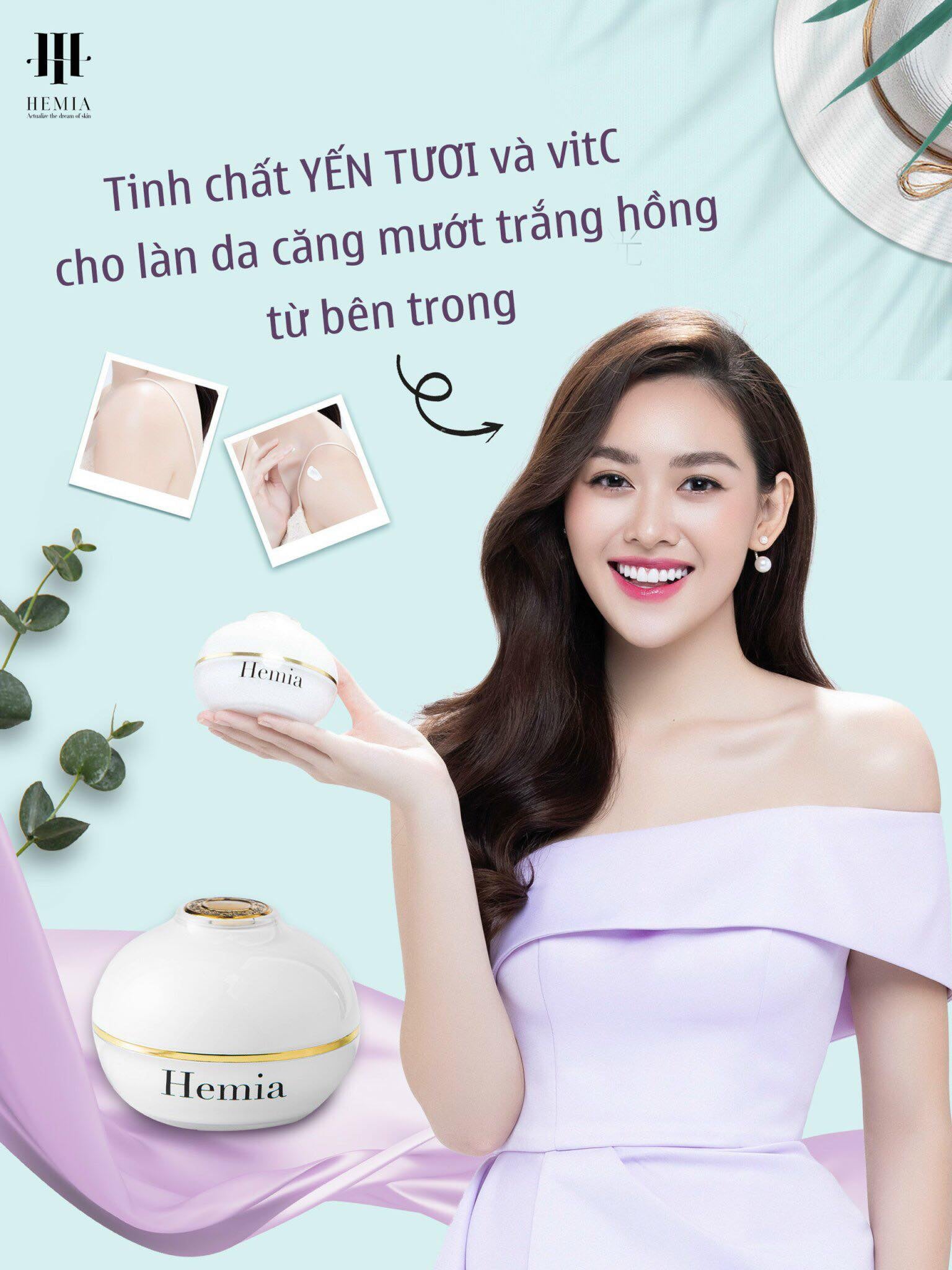 Kem Body Thạch Tuyết Hemia Hàn Quốc Dưỡng Trắng Da ,Cấp Ẩm ,Chống Nắng Và Make Up Cho Da