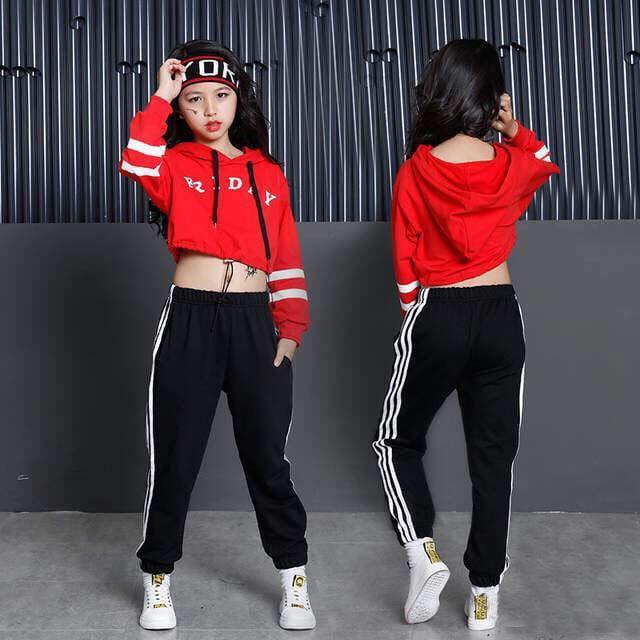 Bộ quần áo dài thời trang dành cho bé gái, áo có nón kiểu lửng - Quần áo trẻ em - SockiMall