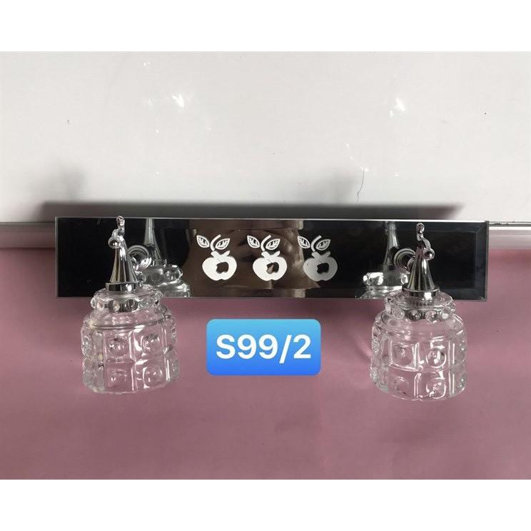 Đèn rọi gương pha lê hai bóng nhiều mẫu đẹp trang trí nội thất phòng ngủ, phòng tắm sang trọng hiện đại