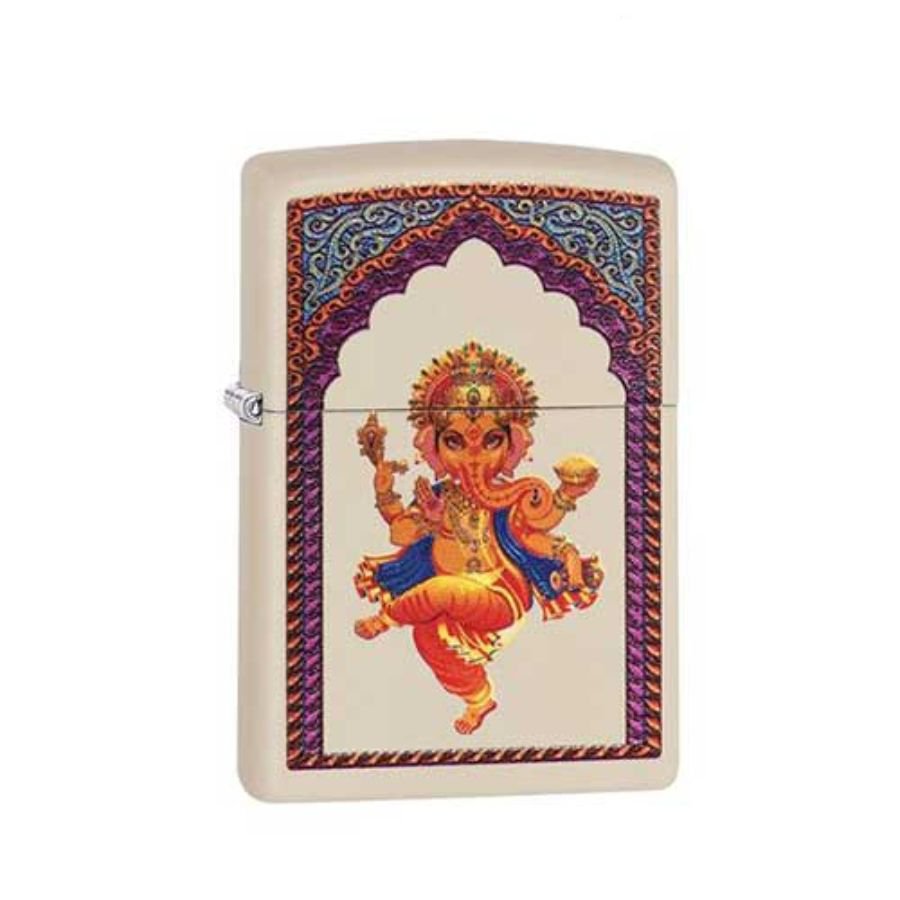 Bật Lửa Zippo Ganesha Cream Matte Chính Hãng Usa