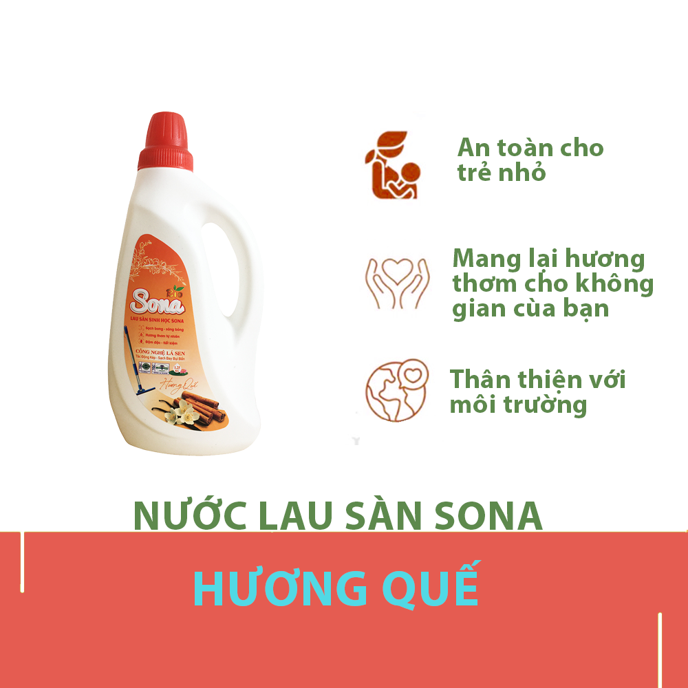 Nước lau nhà hương Chanh Sả &amp; Quế 1.25kg hữu cơ lau sàn sạch bong ngát hương thơm nước lau sàn