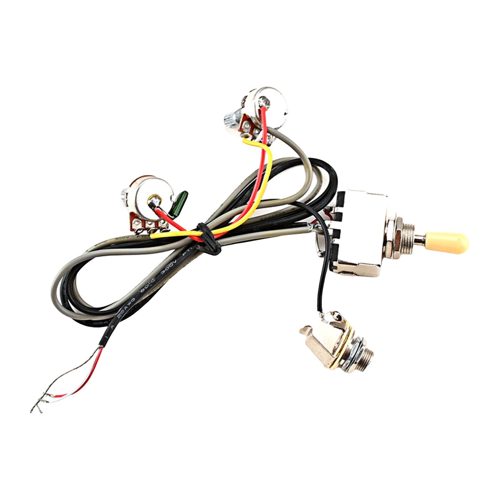 Electric Guitar Wiring Harness Sturdy Lightweight 3 Way Toggle Switch Stable Durable for Guitar Bass Supplies