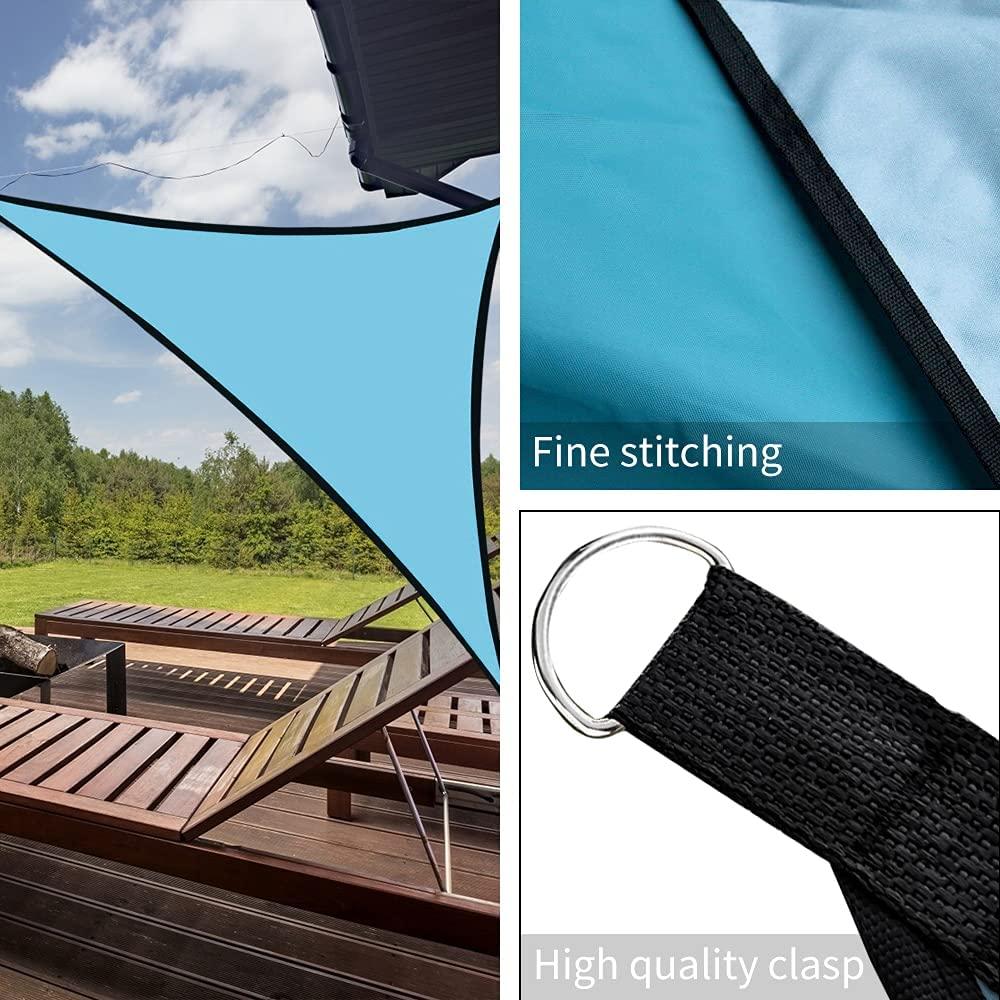 Cánh buồm bóng râm hình tam giác Tán, Cánh buồm bóng râm chống thấm nước Tấm che chắn tia UV Mái che bạt chống thấm và thoáng khí cho Sân vườn, Sân hiên, Bãi cỏ, Ban công, Cắm trại 3x3x3m