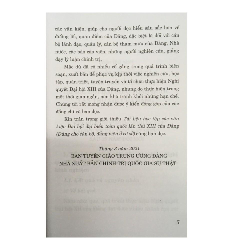 Sách - Tài Liệu Học Tập Các Văn Kiện Đại Hội Đại Biểu Toàn Quốc Lần Thứ 13 Của Đảng - NXB Chính Trị Quốc Gia