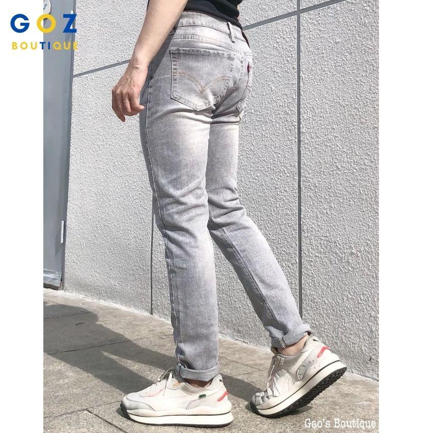Quần Jean Nam 5 Màu Vải Co Giãn , Phom Ôm, Trẻ Trung, Thanh Lịch, Co Giãn Tốt ,Size 95kg