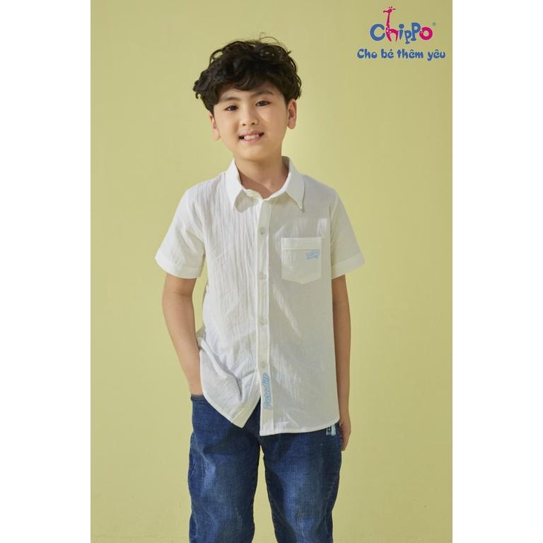 Áo sơ mi CHIPPO cho bé trai chất liệu thô cotton áo thun sơ mi đi học cho bé 11 đến 14 tuổi (34-50Kg)