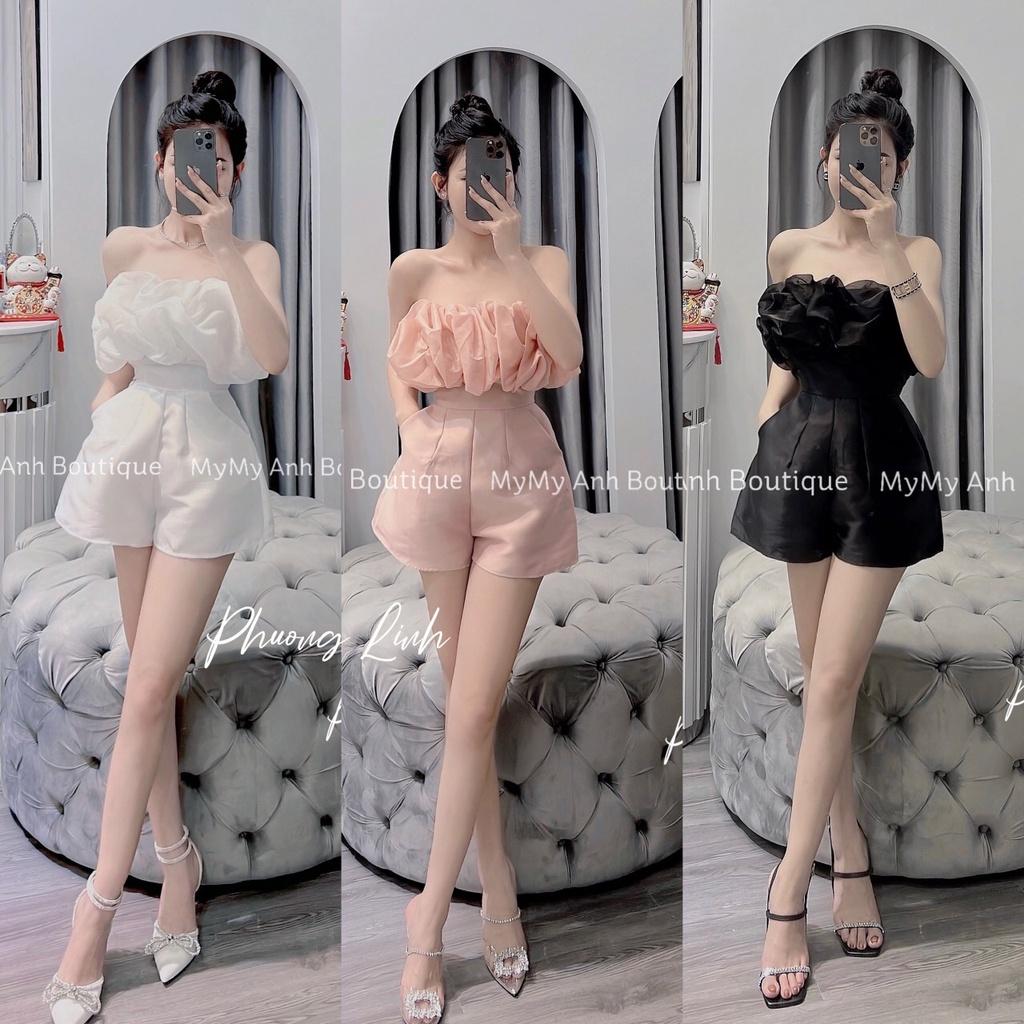 ĐẦM JUMPSUIT TAPTA ỐNG CÚP NGỰC PHỐI TƠ BÈO CHUẨN THIẾT KẾ Y HÌNH LUN CÁC NÀNG ƠI