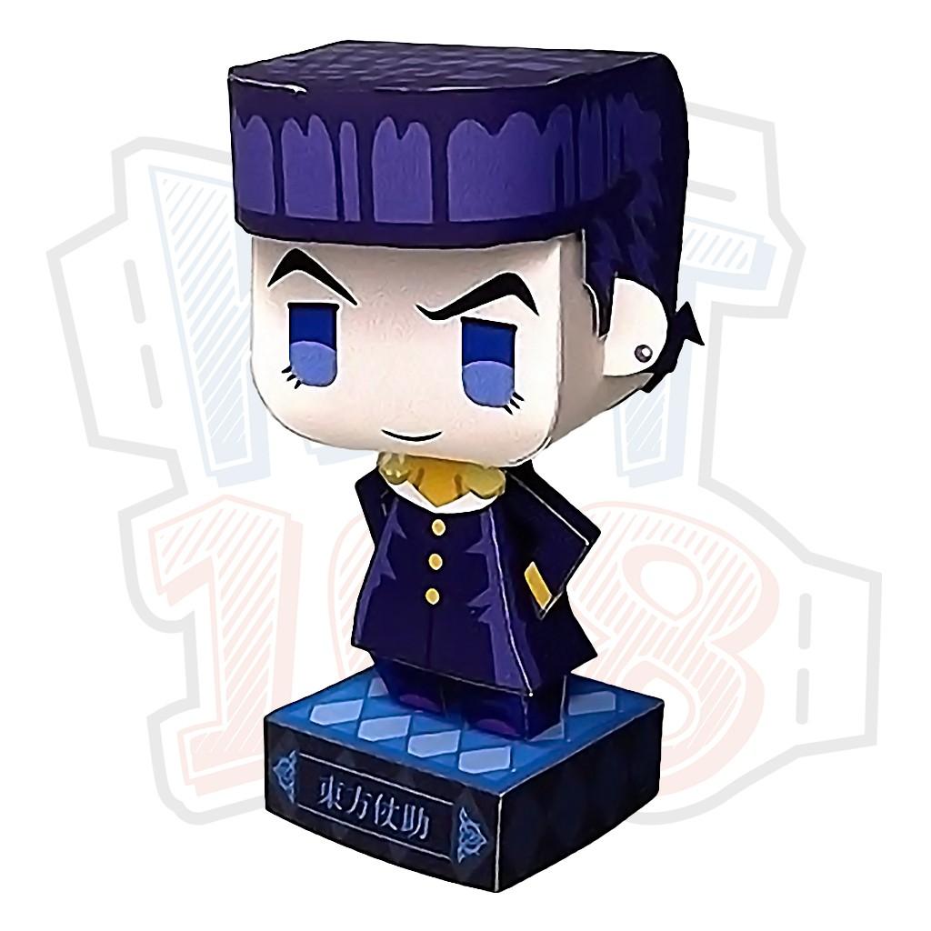 Mô hình giấy Anime Chibi Josuke Higashikata - JoJo's Bizarre Adventure + kit mô hình hộp trang trí