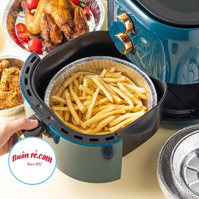 Set 10 đĩa nhôm nồi chiên không dầu bảo vệ nồi - Đĩa nhôm hấp thụ nhiệt tốt 01536