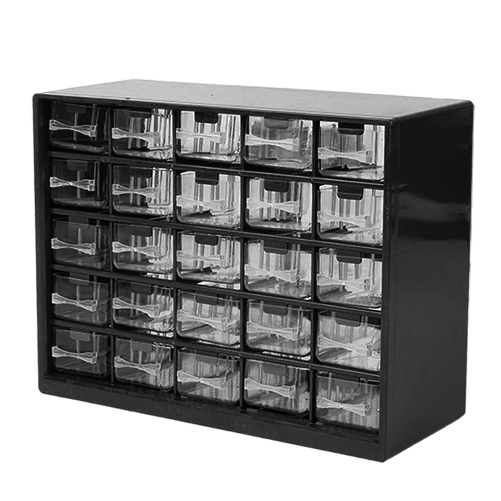 25 Drawer Parts Storage Garage Tool Box Screws Craft Cabinet