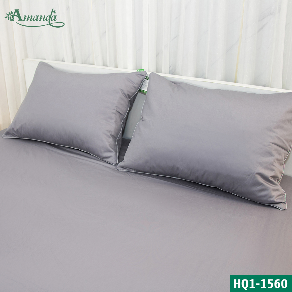 Áo gối, Vỏ Gối HQ1-1560 Chất liệu 100% cotton satin Hàn Quốc, vai mềm mại thoáng mát