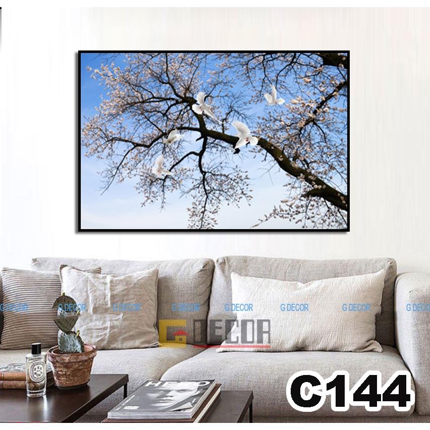 Tranh treo tường canvas 1 bức phong cách hiện đại Bắc Âu, tranh phong cảnh trang trí phòng khách, phòng ngủ, spa C143