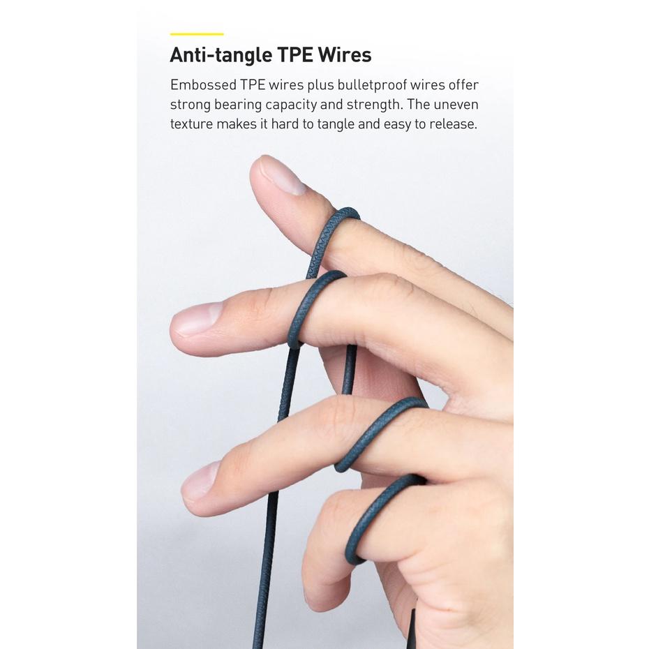 Tai nghe AUX 3.5mm Baseus Encok H19 Wired Earphone - Hàng Chính Hãng