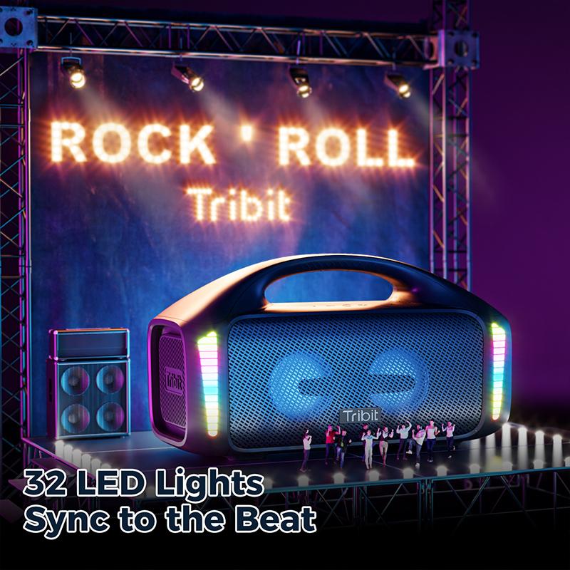 Tribit di động loa Bluetooth 90W Stormbox Blast IPX7 Waterproof Outdoor Party Camping Wirless Loa không dây 30 giờ Aux Color: Black