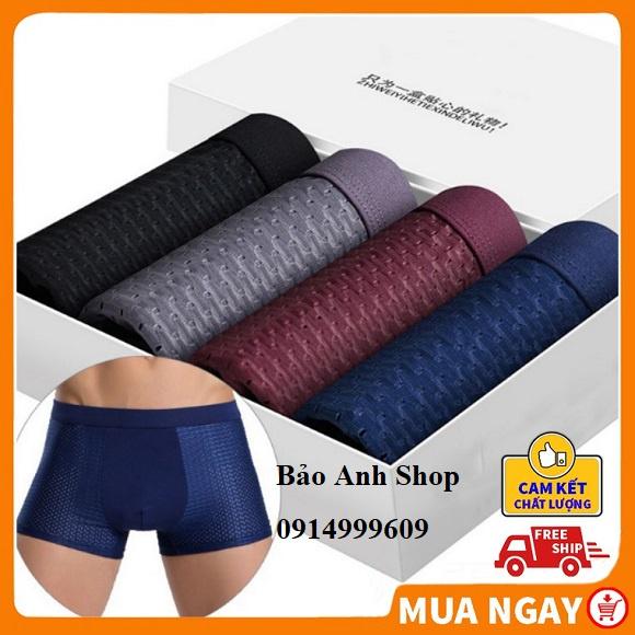 Quần lót nam quần xì đùi nam chất liệu thông hơi phối cotton siêu mềm mát