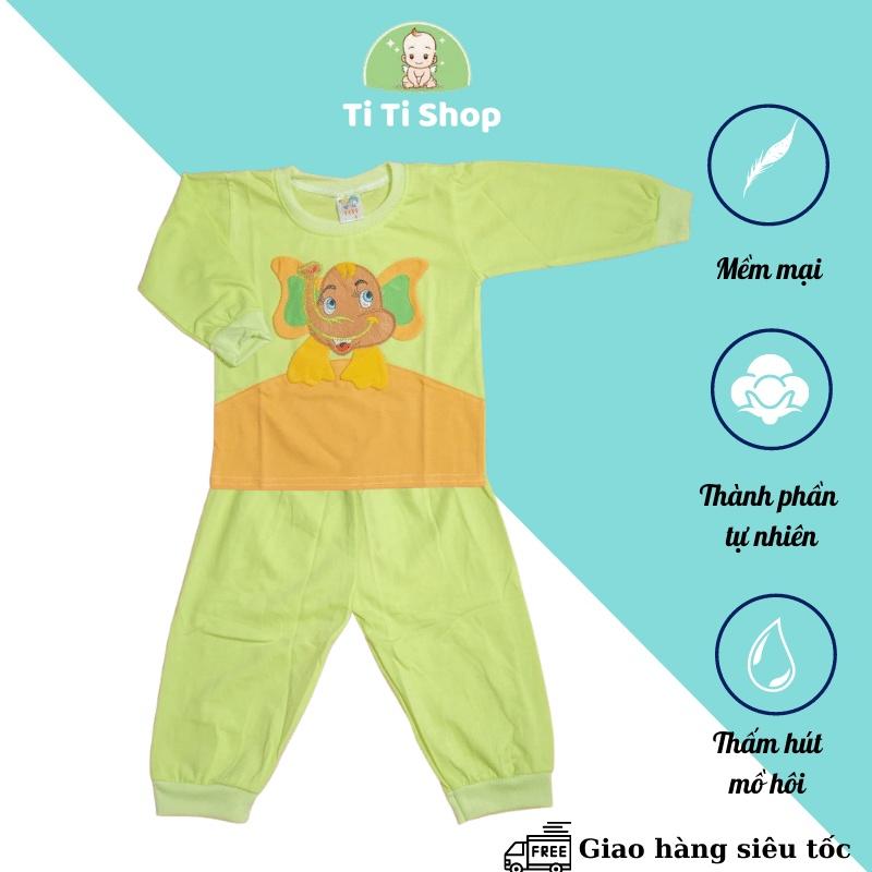 Set áo quần trẻ em sơ sinh thêu chú voi cute - 5 màu - dành cho trẻ 3 - 9kg - cotton 100%