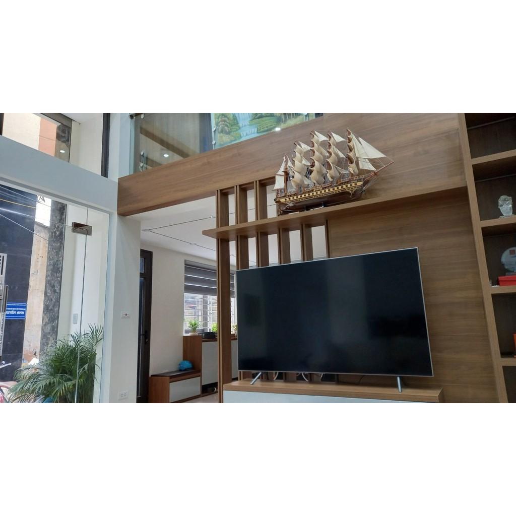 Mô Hình Thuyền Buồm Cao Cấp Nhất Dài 100cm Gỗ Muồng Đen- Decor Trang Trí Nhà Cửa Độc Đáo