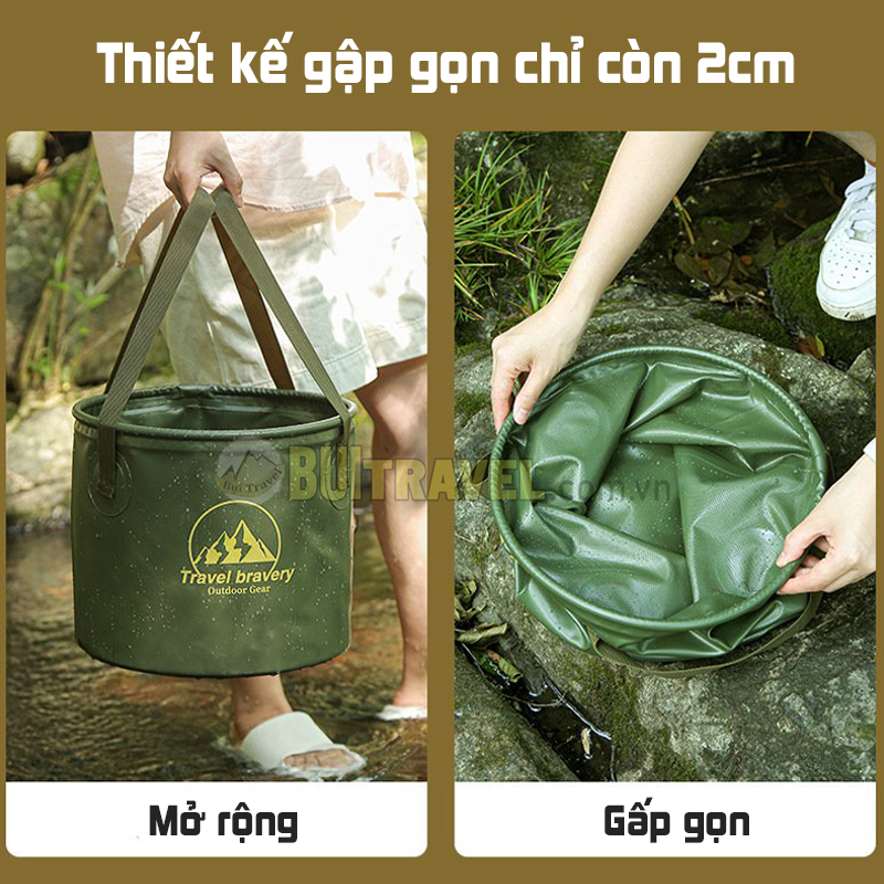 Xô Đựng Nước Cắm Trại Dã Ngoại 20L