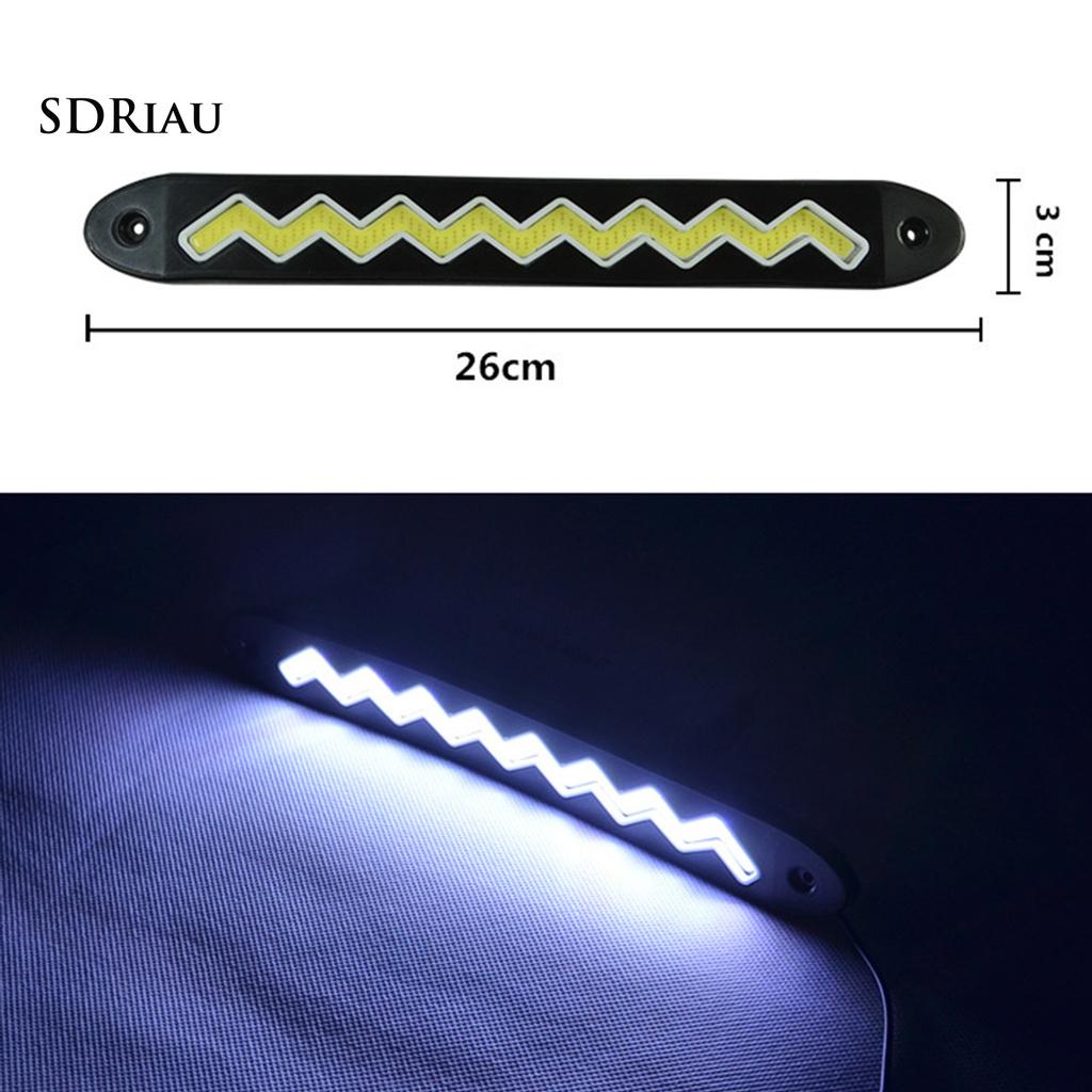 2 Đèn Led Ban Ngày Cob Silicon 12v Cho Xe Hơi