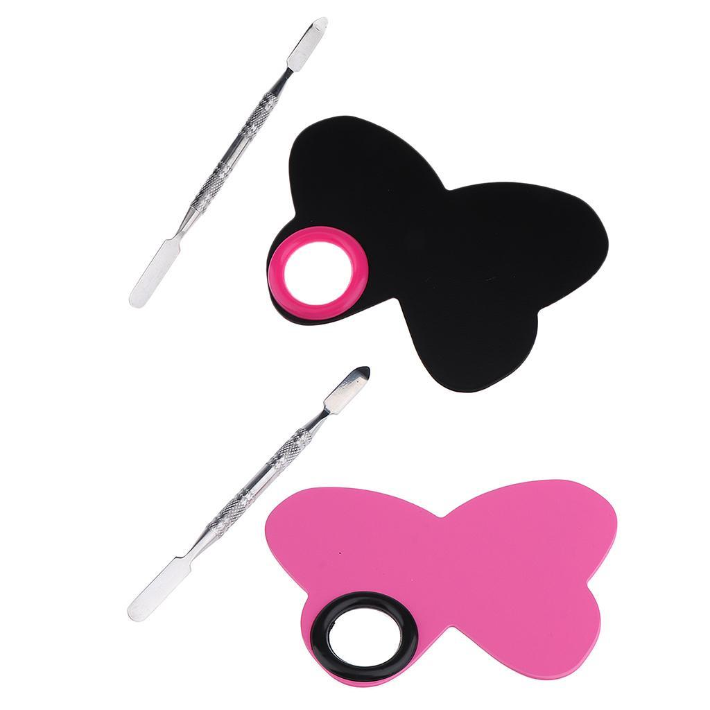 Cosmetic Makeup Mixing Blending Palette Spatula for Foundation Pigment Pink