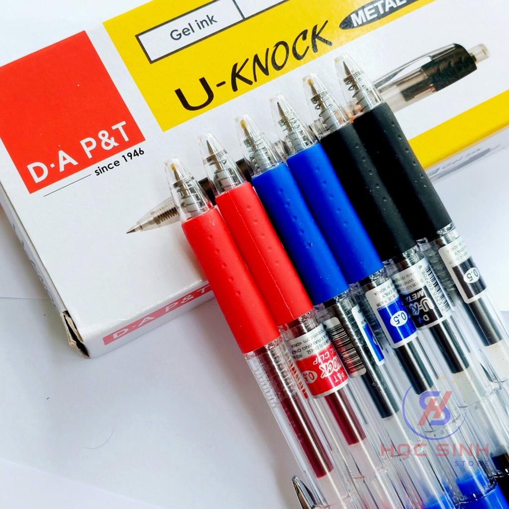 Hộp 12 Cây Viết Bi Bấm Mực Gel U-Knock 0.5mm