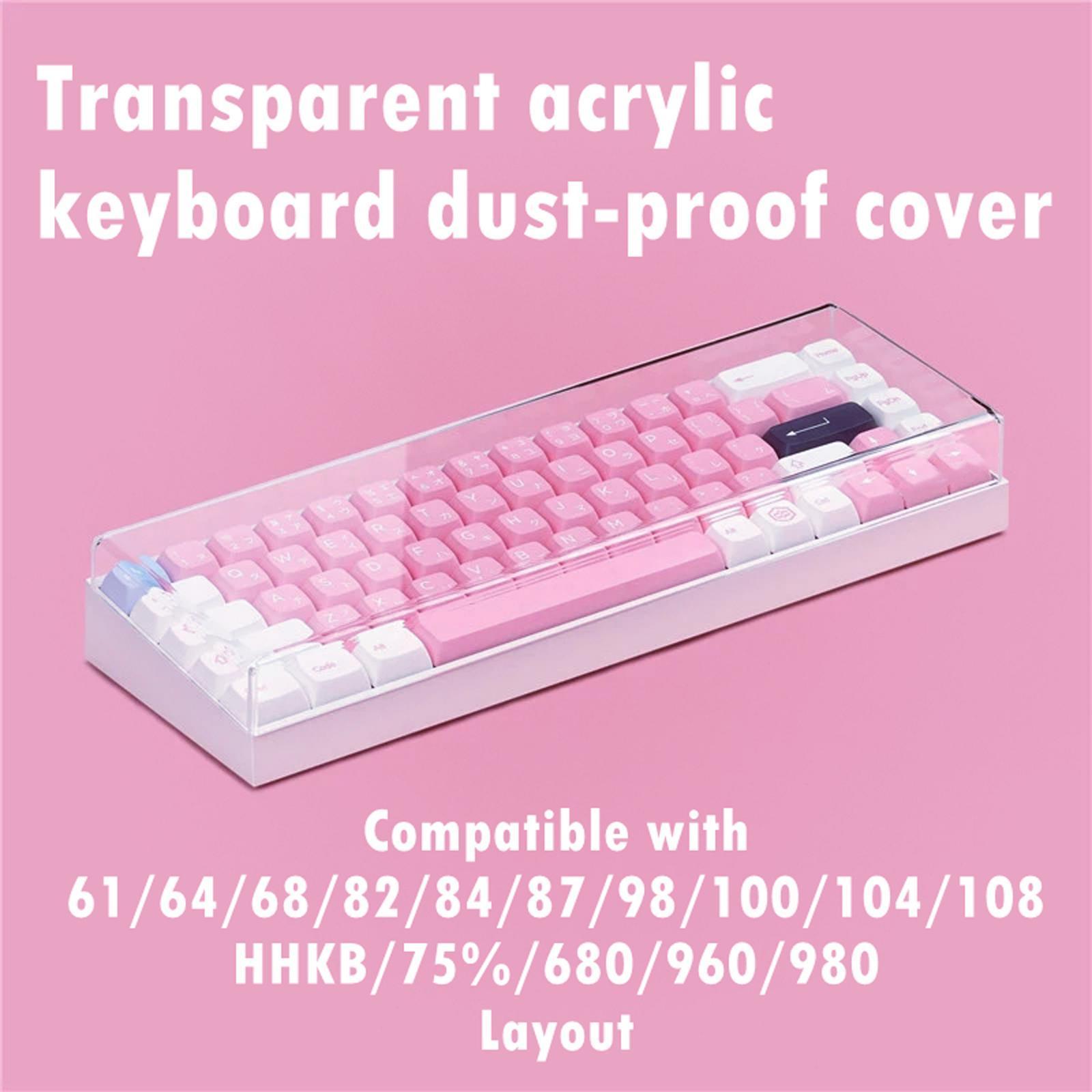 2 PCS Mechanical Keyboard Transparent Easy to Use Homes Offices