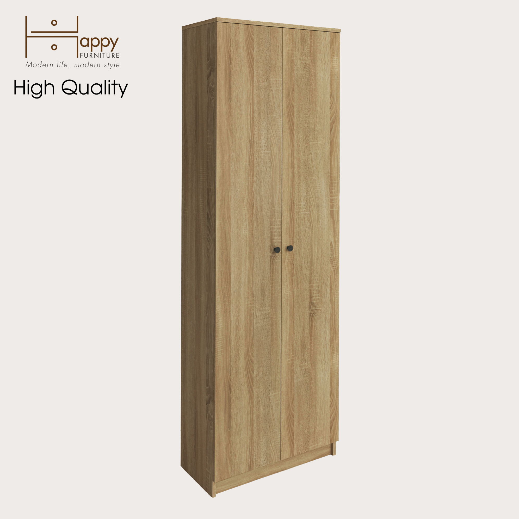 [Happy Home Furniture] CATY, kệ sách 6 tầng - 2 cửa mở,  60cm x 30cm x 189cm (DxRxC), KSA_004