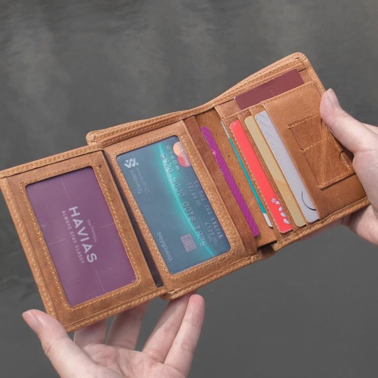 Ví da đứng Laffy Handcrafted Wallet HAVIAS