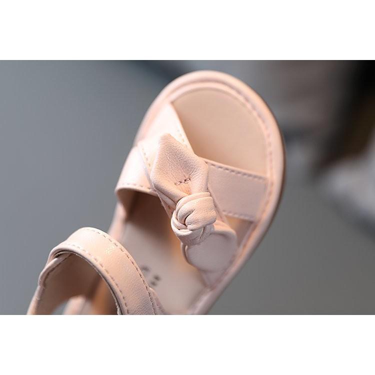 Sandal dành cho bé gái sandal cho bé đi mềm êm chân thiết kế đính nơ siêu xinh
