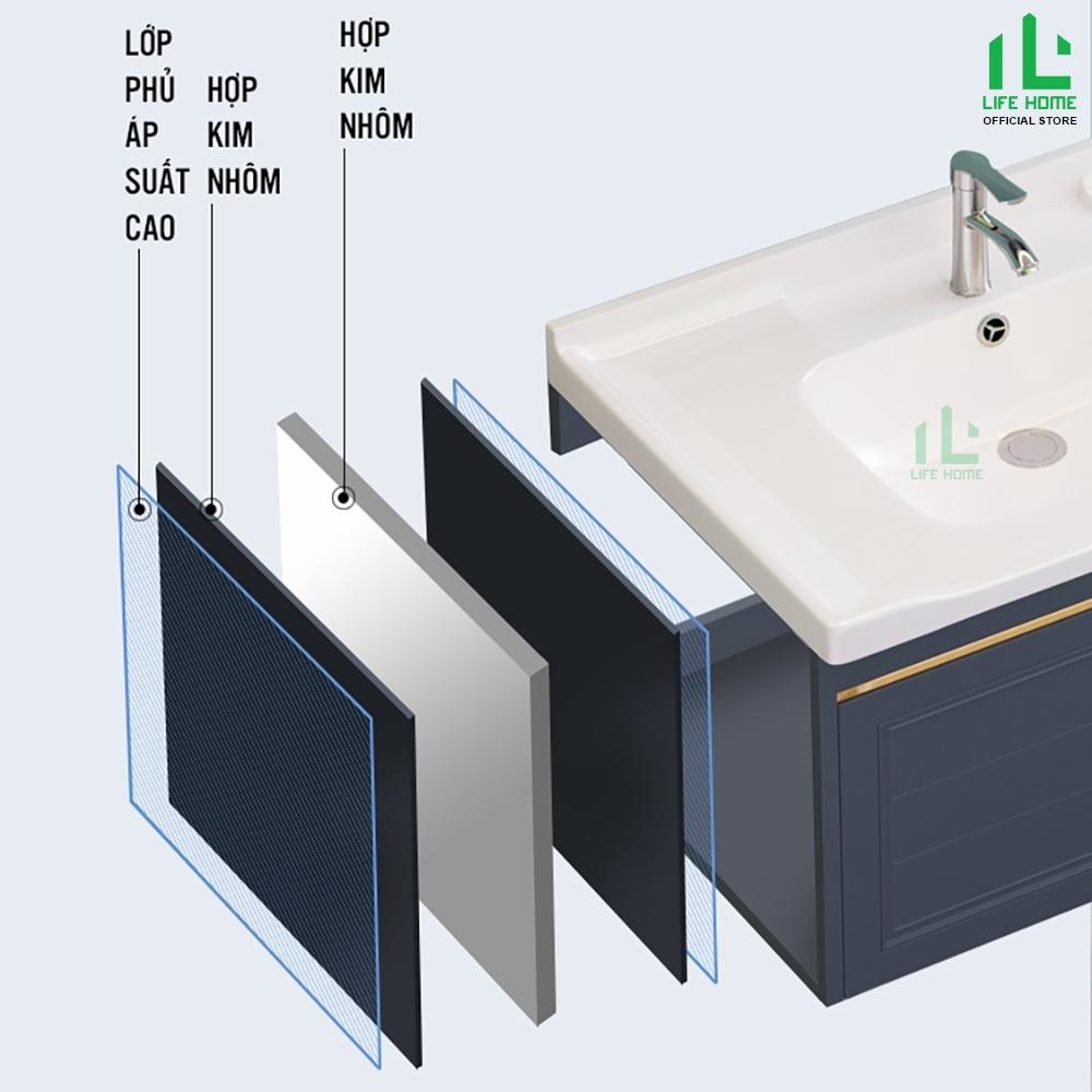 Combo Tủ Lavabo Chất Liệu Nhôm Cao Cấp Thiết Kế Nhỏ Gọn