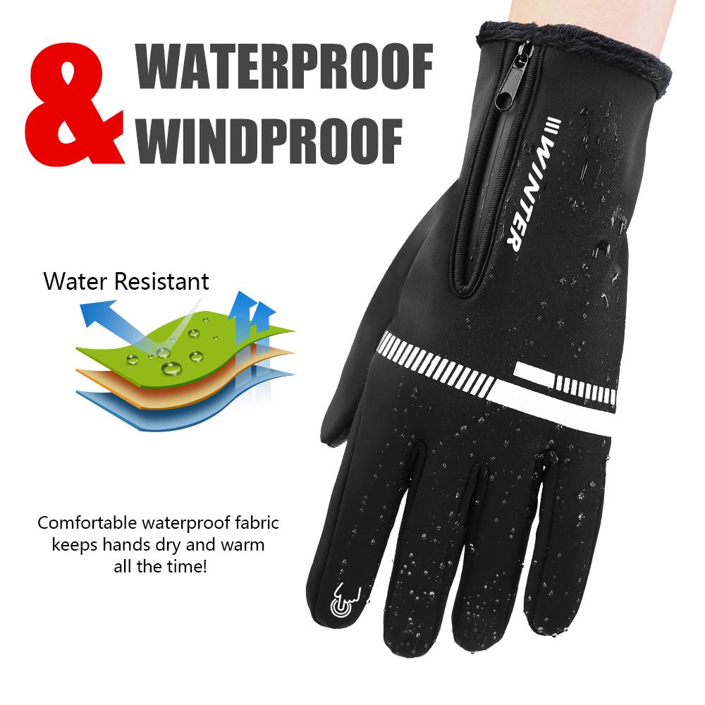 Găng tay đi xe đạp mùa đông Nam nữ ngón tay bấm được màng hình cảm ứng