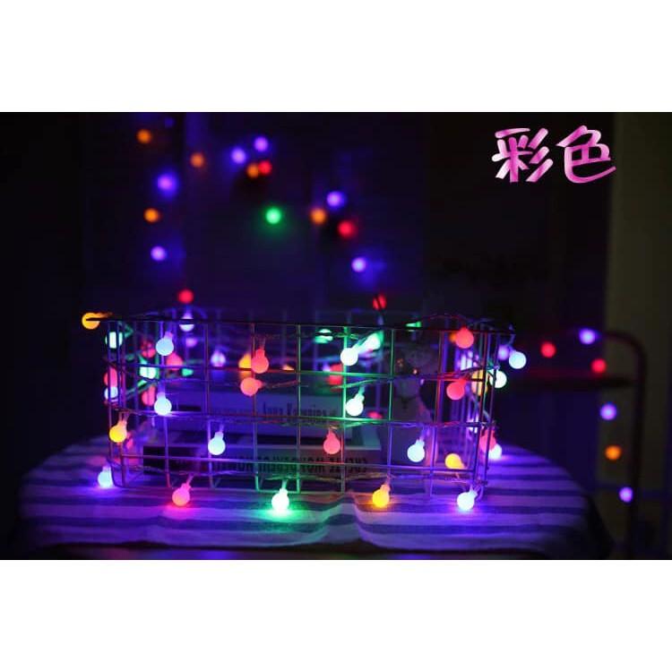 Dây đèn led trang trí bóng tròn đủ màu