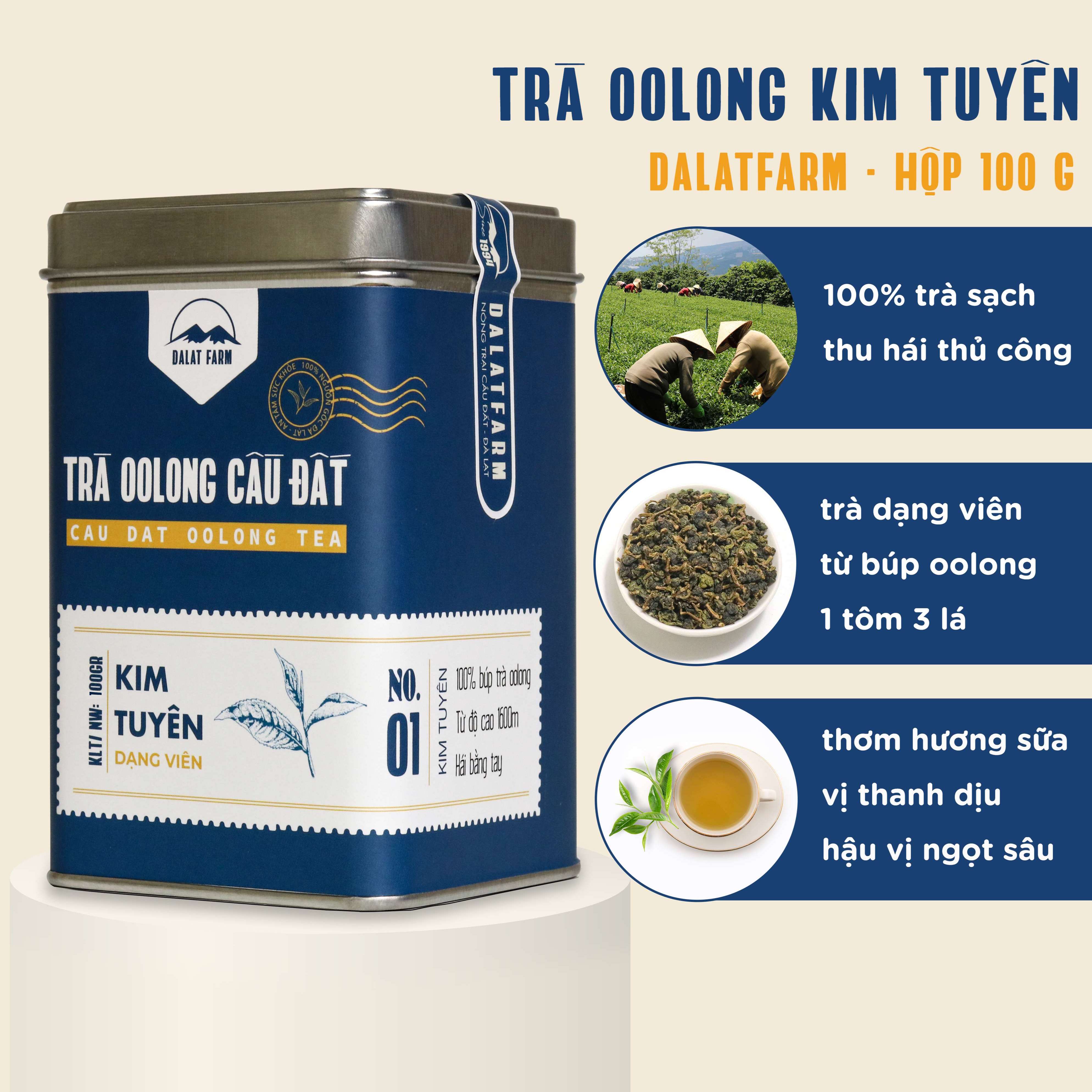 Hộp Quà Tết Phú Quý (Trà Lài - Trà Oolong - Cà phê Robusta)