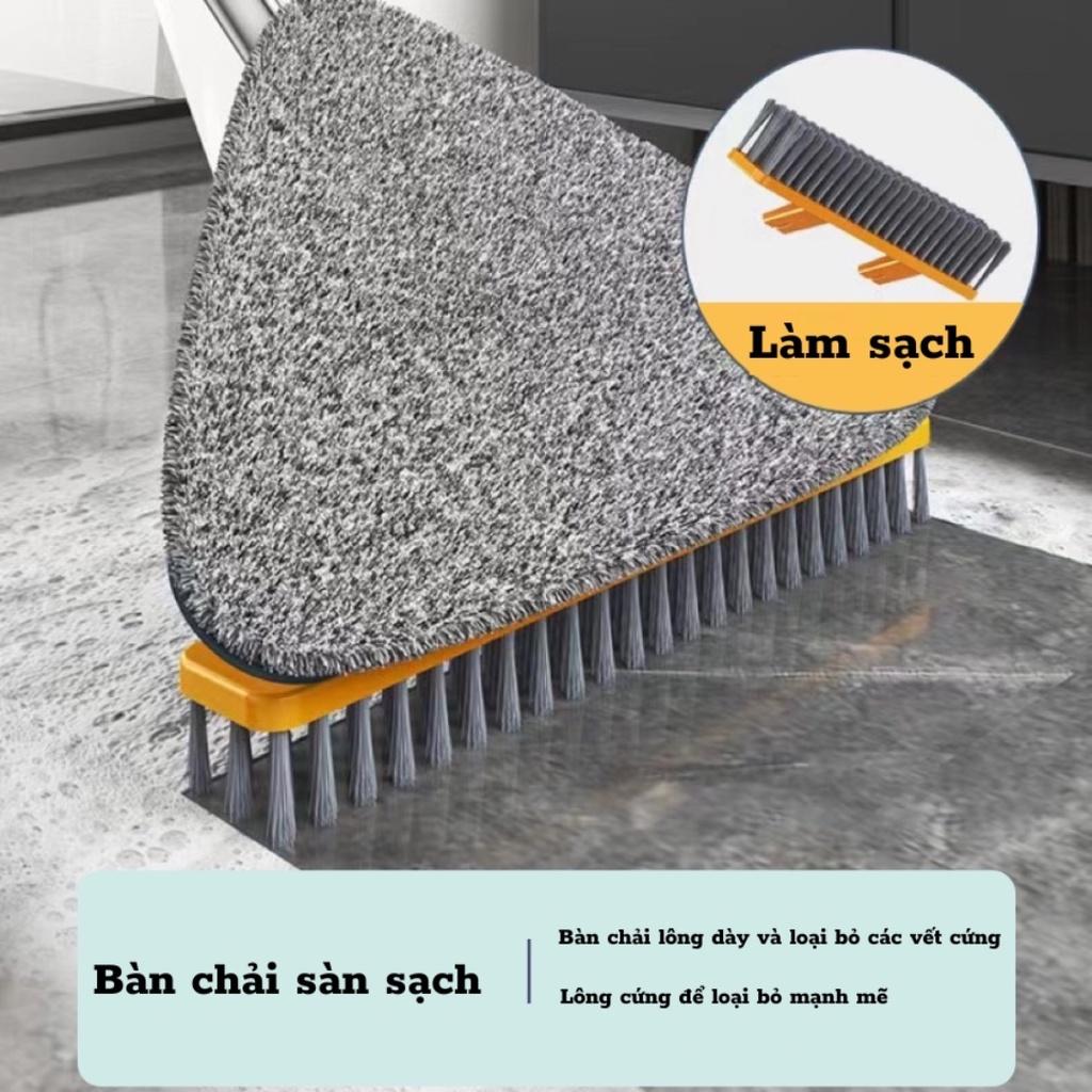 Chổi lau nhà thông minh 5in1 tam giác, chổi quét trần nhà,chổi chà sàn,lau kính thông minh xoay 360 độ chất liệu cao cấp