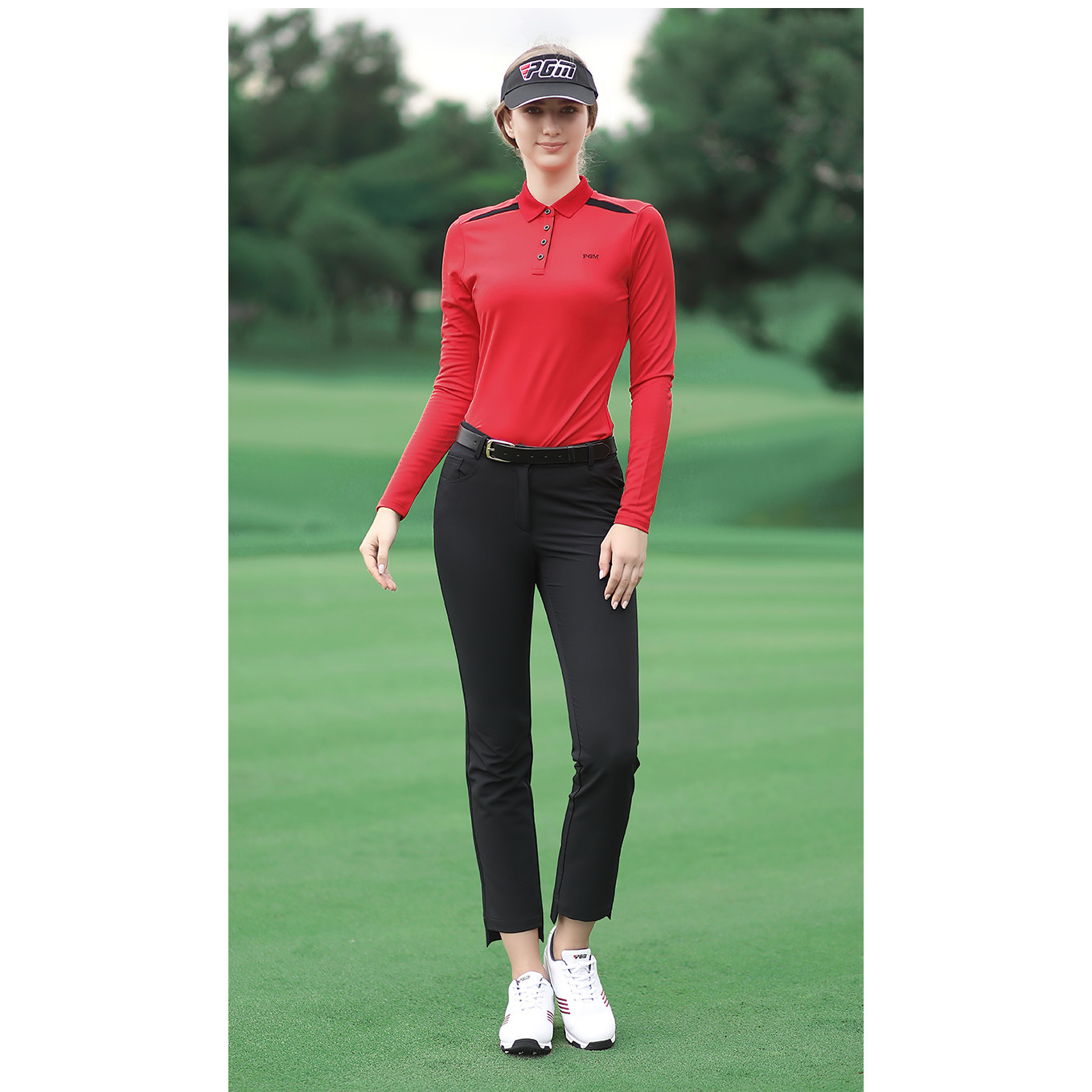 ÁO GOLF DÀI TAY NỮ - PGM WOMEN GOLF SHIRT - YF342