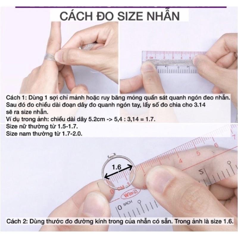 Nhẫn Mảnh 4 Chấu Trơn Bạc Ta Nguyên Chất