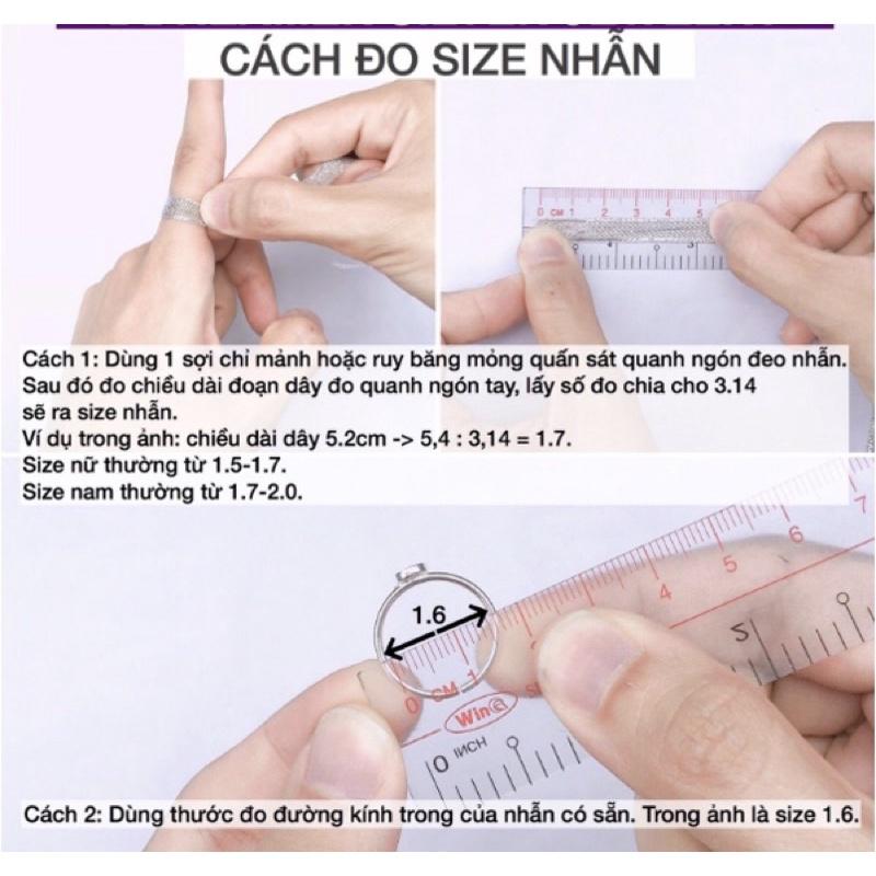 Nhẫn Mảnh 6 Chấu Trơn Bạc Ta Nguyên Chất