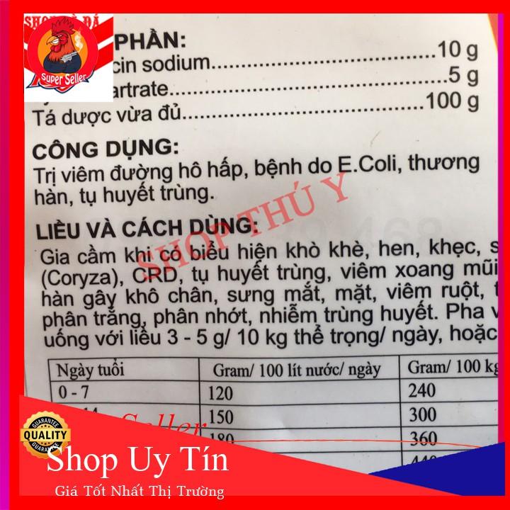 Fospho-Tyl Gói 100g Kháng Sinh Thế Hệ Mới-Dùng Cho Gà Bị Khò Sổ Mũi-Ecoli Kéo Màng-CRD-Tụ Huyết Trùng