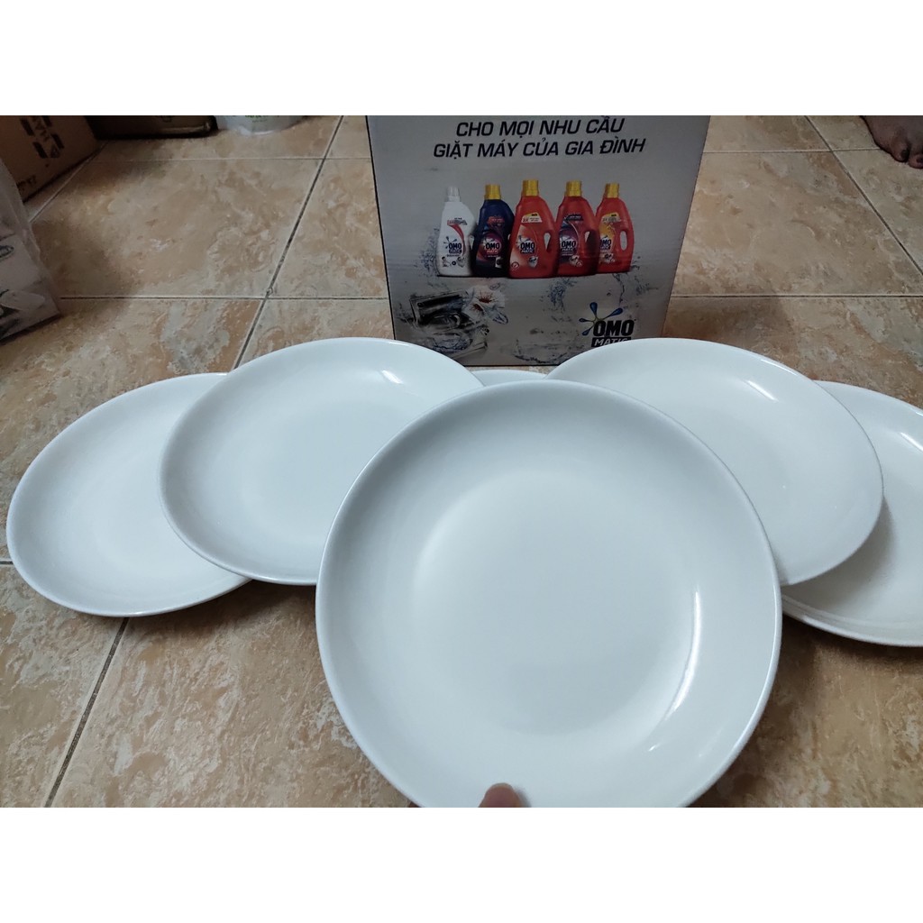 Set 03 Dĩa Sứ trắng sâu lòng Cao Cấp 20cm - 23cm