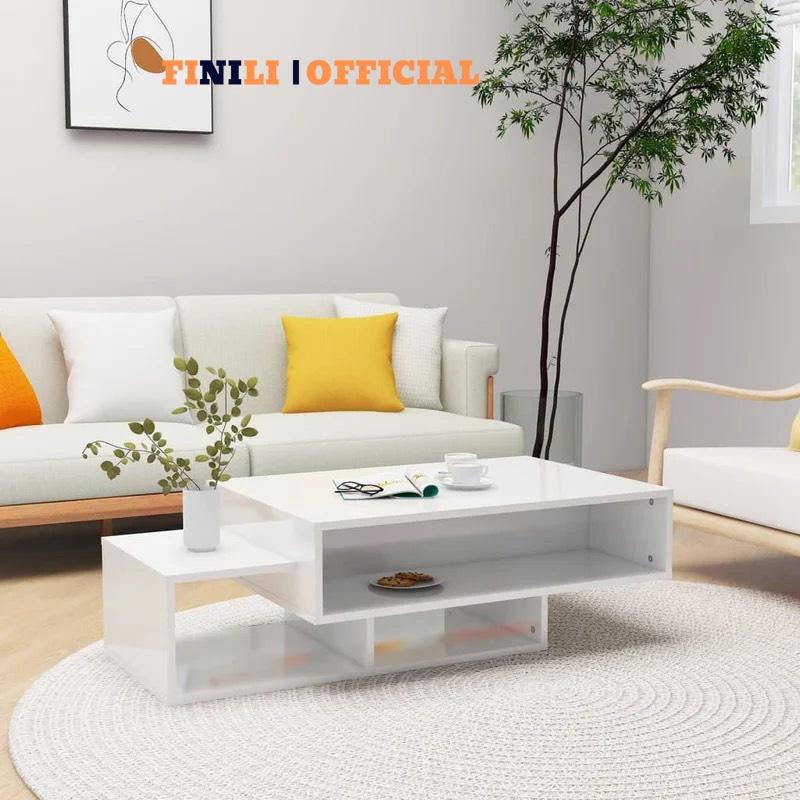 Bàn trà sofa phòng khách 2 tầng hình khối xếp đa dạng màu sắc gỗ công nghiệp FNL005