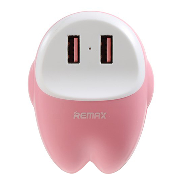 Adapter Sạc 2 Cổng USB 1A Remax RP-U26 (Màu Ngẫu Nhiên) - Hàng Chính Hãng